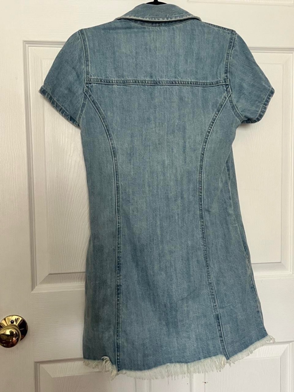 Show Me Your MuMu Light Blue Button-Front Denim Shirt Dress - Picture 3 of 3
